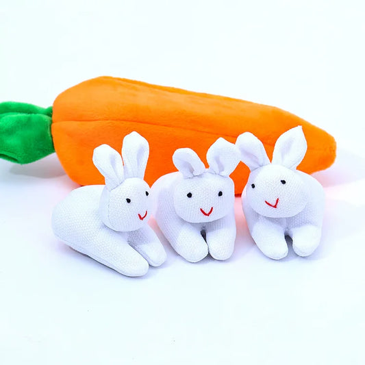 π Hide-and-Seek Bunnies in Carrot Pouch