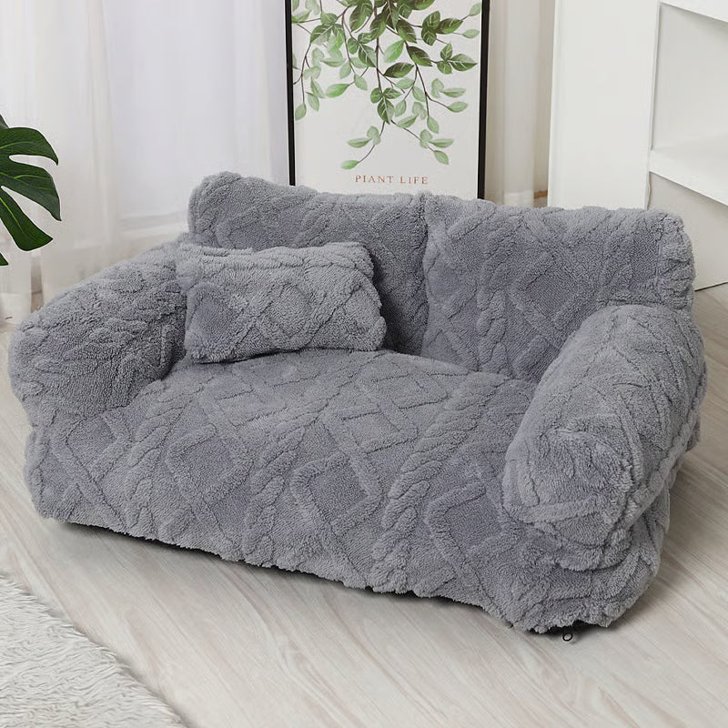 π Plush Calming Pet Sofa Bed β Raised Rim, Removable Cover & Non-Slip Bottom for Cats & Dogs ποΈπΎ