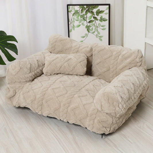π Plush Calming Pet Sofa Bed β Raised Rim, Removable Cover & Non-Slip Bottom for Cats & Dogs ποΈπΎ