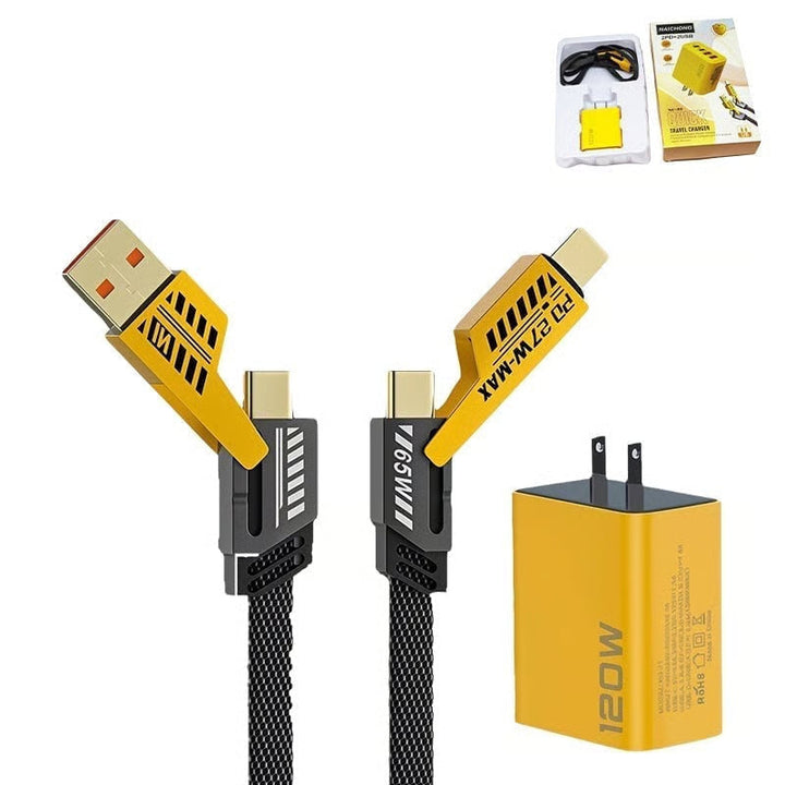 120W Dual USB & Dual Type-C Fast Charger