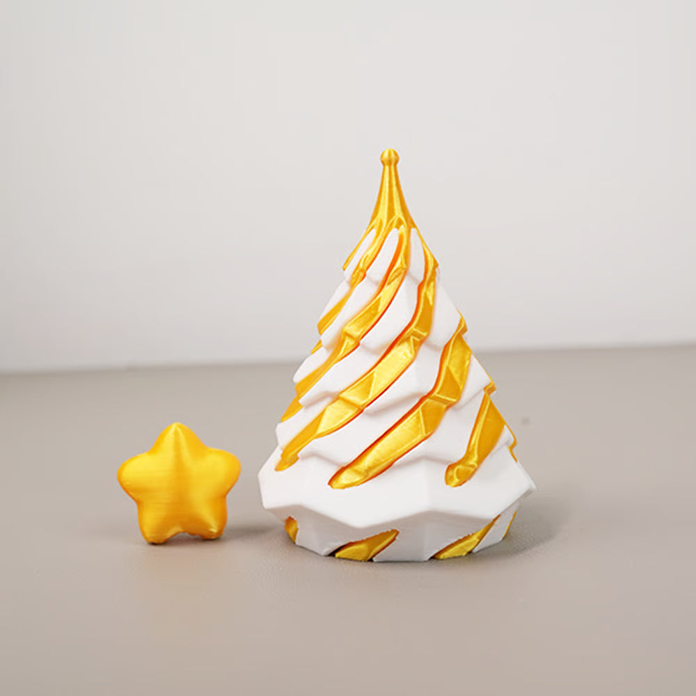 🎄 3D Printed Multicolor Christmas Tree Spiral Stacking Toy