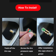 🔥 4Pcs Car Tire Pressure Monitor Valve Stem Caps
