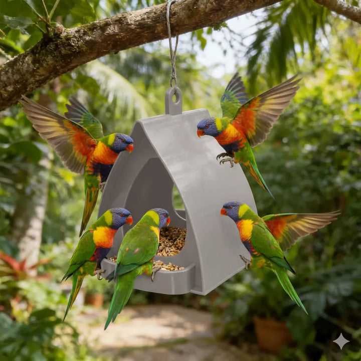 📢📢50%  OFF !! ⏰Hanging Bird Feeder for Garden with Roof🐦
