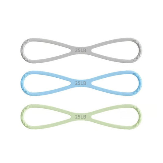 8-Shaped Silicone Resistance Band with Massage Grip