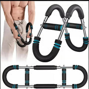 Adjustable weight bar for arm trainers, arm and torso strength training equipment, portable training device for home gyms and fitness