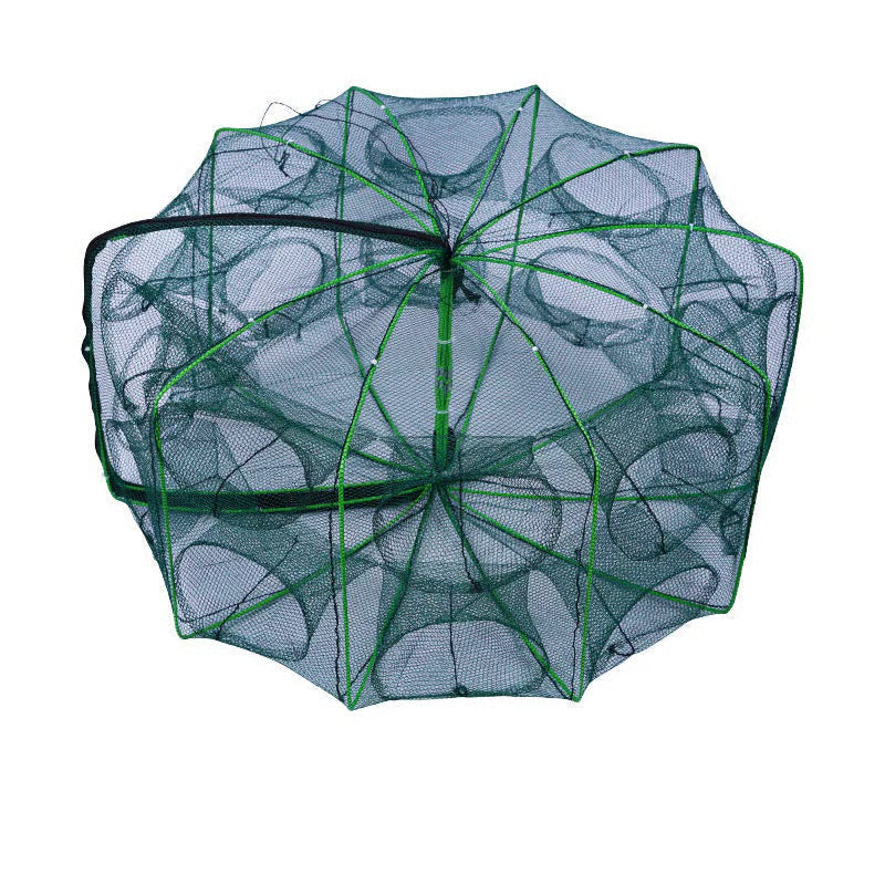 Auto-Foldable Strengthened Fishing Trap Net