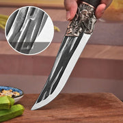 🔪Bone-cutting knife with dragon decoration and scabbard🍽️