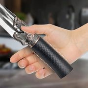 🔪Bone-cutting knife with dragon decoration and scabbard🍽️
