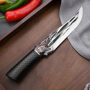 🔪Bone-cutting knife with dragon decoration and scabbard🍽️