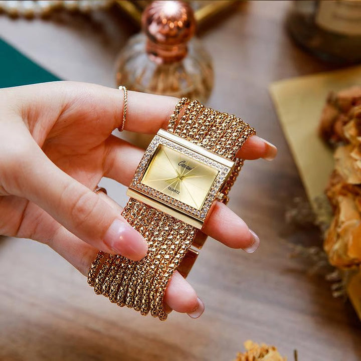 🎄🎁Christmas Special Offer: 50% OFF💥Ladies Rhinestone Quartz Square Watch