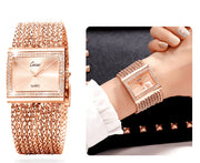 🎄🎁Christmas Special Offer: 50% OFF💥Ladies Rhinestone Quartz Square Watch
