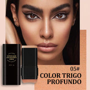 Concealer stick foundation, double-ended with built-in brush, moisturizing and lightweight