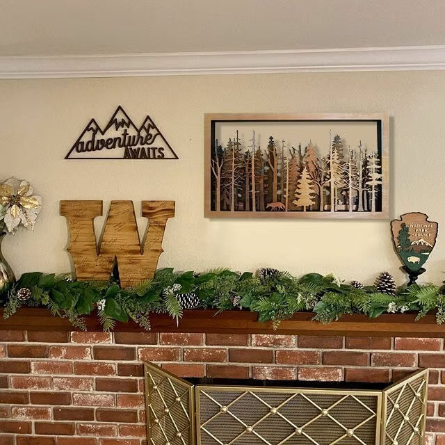 Forest Wildlife -  Handcrafted Art | Uncommon Art | 3D Art | Unique Art| All Natural Art | Rare Art