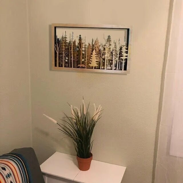 Forest Wildlife -  Handcrafted Art | Uncommon Art | 3D Art | Unique Art| All Natural Art | Rare Art