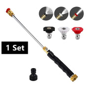 Garden Hose Nozzle High-Pressure Washer with 3 High-Pressure Nozzles