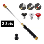 Garden Hose Nozzle High-Pressure Washer with 3 High-Pressure Nozzles