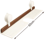 🔥Hot selling💥 Walnut Bathroom, Kitchen Suction Cup Shelf