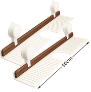 🔥Hot selling💥 Walnut Bathroom, Kitchen Suction Cup Shelf