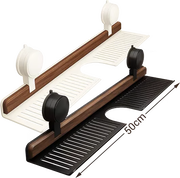 🔥Hot selling💥 Walnut Bathroom, Kitchen Suction Cup Shelf