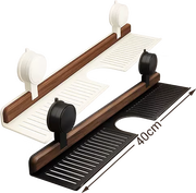 🔥Hot selling💥 Walnut Bathroom, Kitchen Suction Cup Shelf