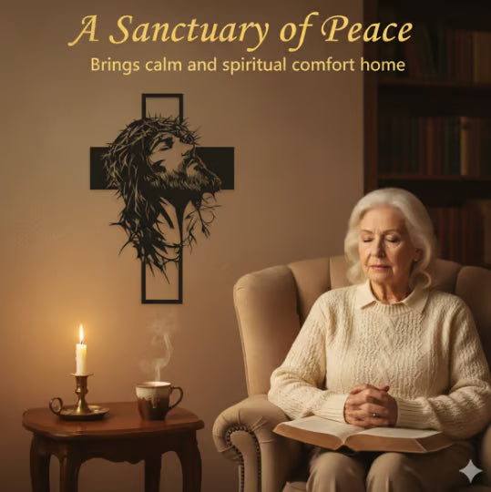 🔥🔥Jesus Cross Iron Sign Christ Wall Art Decor✝️🖼️ Elevate Your Space with Spiritual Elegance 🙌✨
