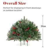 Lighted Artificia Christmas Pots