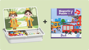Magnetic Puzzles Face Dress Up Travel Game Double Side Preschool Educational Learning Toy for Kids