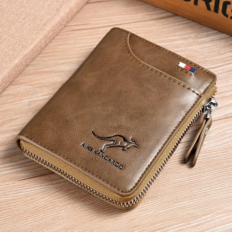🎁-Men Wallet Zipper  Purse ( RFID PROTECTED )
