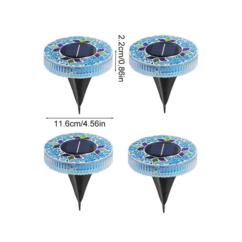 Mosaic Solar Disk Lights
