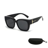 Polarized Square Sunglasses with Wrap-Around Design