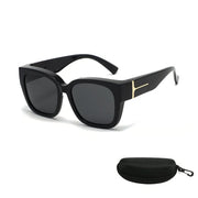 Polarized Square Sunglasses with Wrap-Around Design