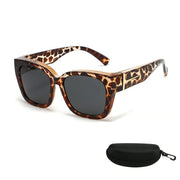 Polarized Square Sunglasses with Wrap-Around Design
