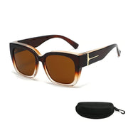 Polarized Square Sunglasses with Wrap-Around Design