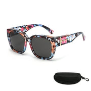 Polarized Square Sunglasses with Wrap-Around Design