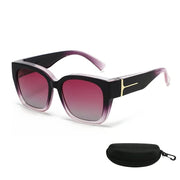 Polarized Square Sunglasses with Wrap-Around Design