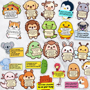 🤗 Positive Emotional Support Buddies Stickers – Inspirational, Waterproof & No Residue🎁 Uplifting Gifts for Kids, Teens, Coworkers & Yourself 😻
