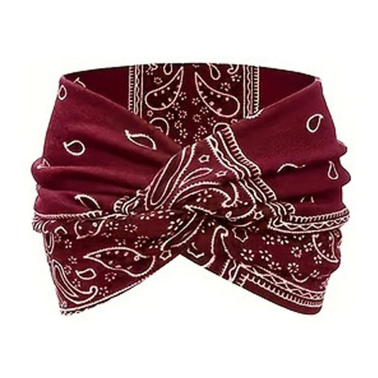 Printed cross yoga headband