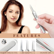 Professional Beauty Salon Tweezers | 2026 New Year Launch 50% OFF | Precision Slant & Pointed Tips for Brows & Lashes | Essential for Makeup Artists & Home Kits 🎆✨