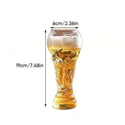 Soccer Trophy Style Beer Glass