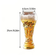 Soccer Trophy Style Beer Glass