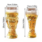 Soccer Trophy Style Beer Glass