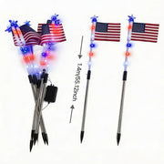 Solar American Flag Pathway Lights