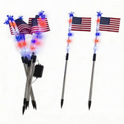 Solar American Flag Pathway Lights