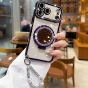 ✨💎Sparkling Diamond Women's Phone Case with Mirror & Stand for iPhone 12/13/14/15/16/17 Pro Max,17Air,14/15/16 Plus💖