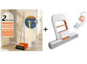 Stand-Up Dustpan Set with 180° Rotating Broom