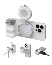 TELESIN Fun Shot Magnetic Phone Camera Grip & Magnetic Selfie Light Bundle Kit