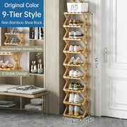 👟The 9-Tier Bamboo Rack: 3-Tier, 6-Tier, and 9-Tier No-Assembly Storage Solution!