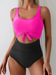 👙Women's One Piece Swimsuit Tummy Control Slimming Bathing Suit Cutout Tie Knot Swimwear