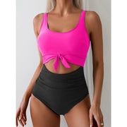 👙Women's One Piece Swimsuit Tummy Control Slimming Bathing Suit Cutout Tie Knot Swimwear