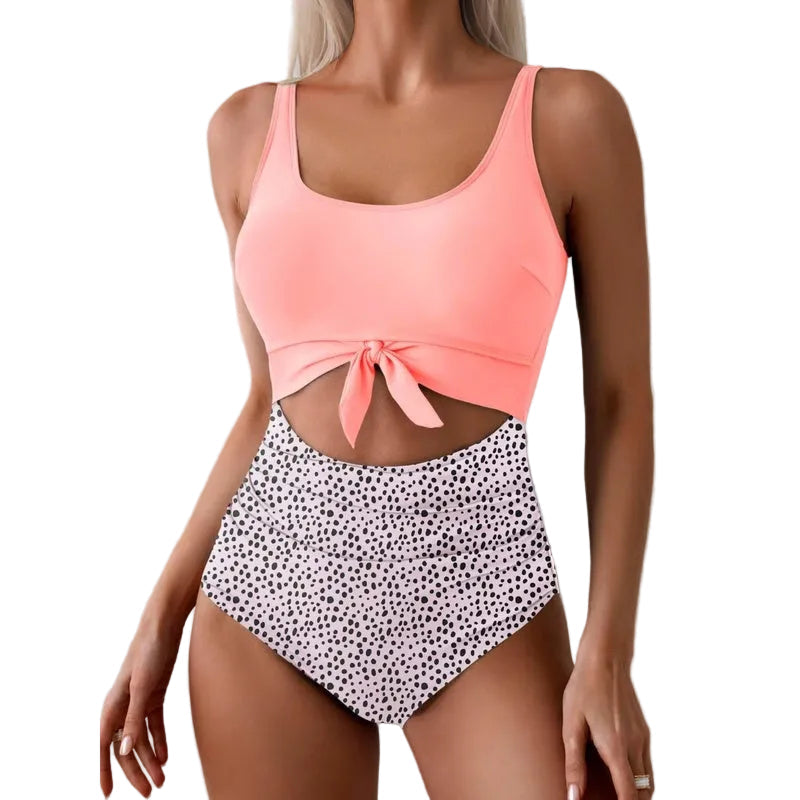 👙Women's One Piece Swimsuit Tummy Control Slimming Bathing Suit Cutout Tie Knot Swimwear